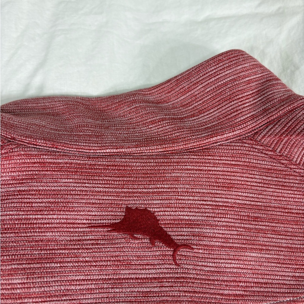 Tommy Bahama Mens Red 3/4 Zipper Long Sleeve Polyester Light Sweatshirt 2XLT - Picture 10 of 10